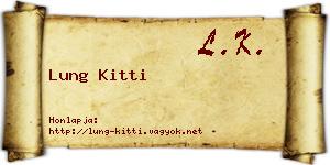 Lung Kitti névjegykártya